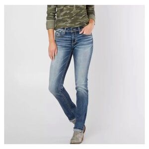 Buckle Black Fit No.76 Straight Leg Jeans Candiani Denim Women's 28 x 34 Stretch